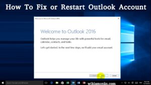 Restart the Outlook program