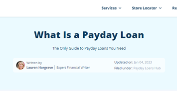what is payday loan